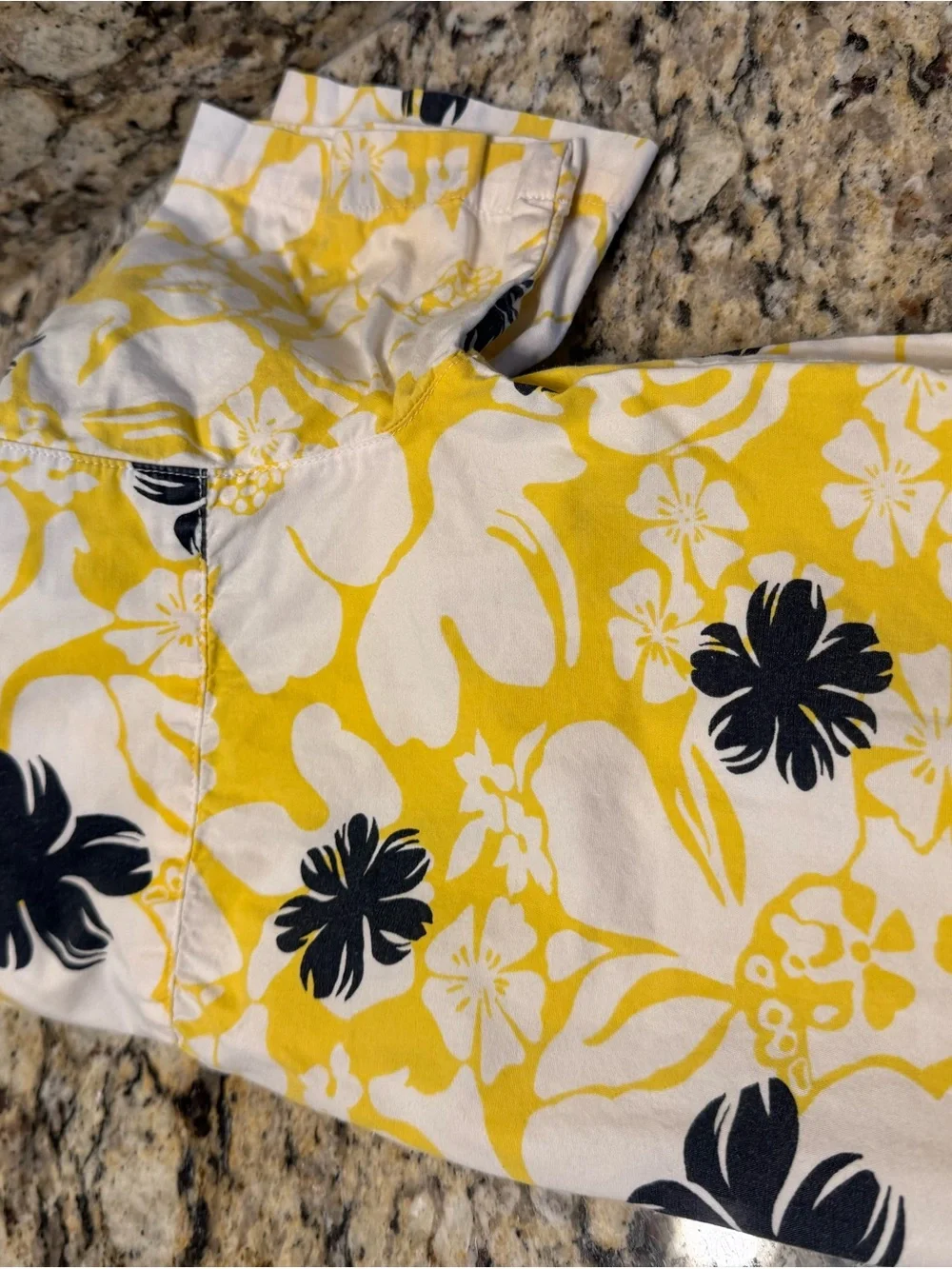 Yellow & Navy Floral Button-Up Camp Shirt 4 boys